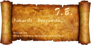 Takaró Bernarda névjegykártya